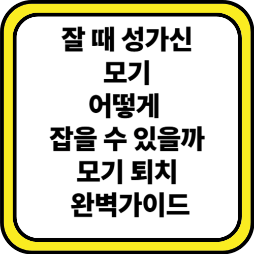 잘때 모기 잡는법: