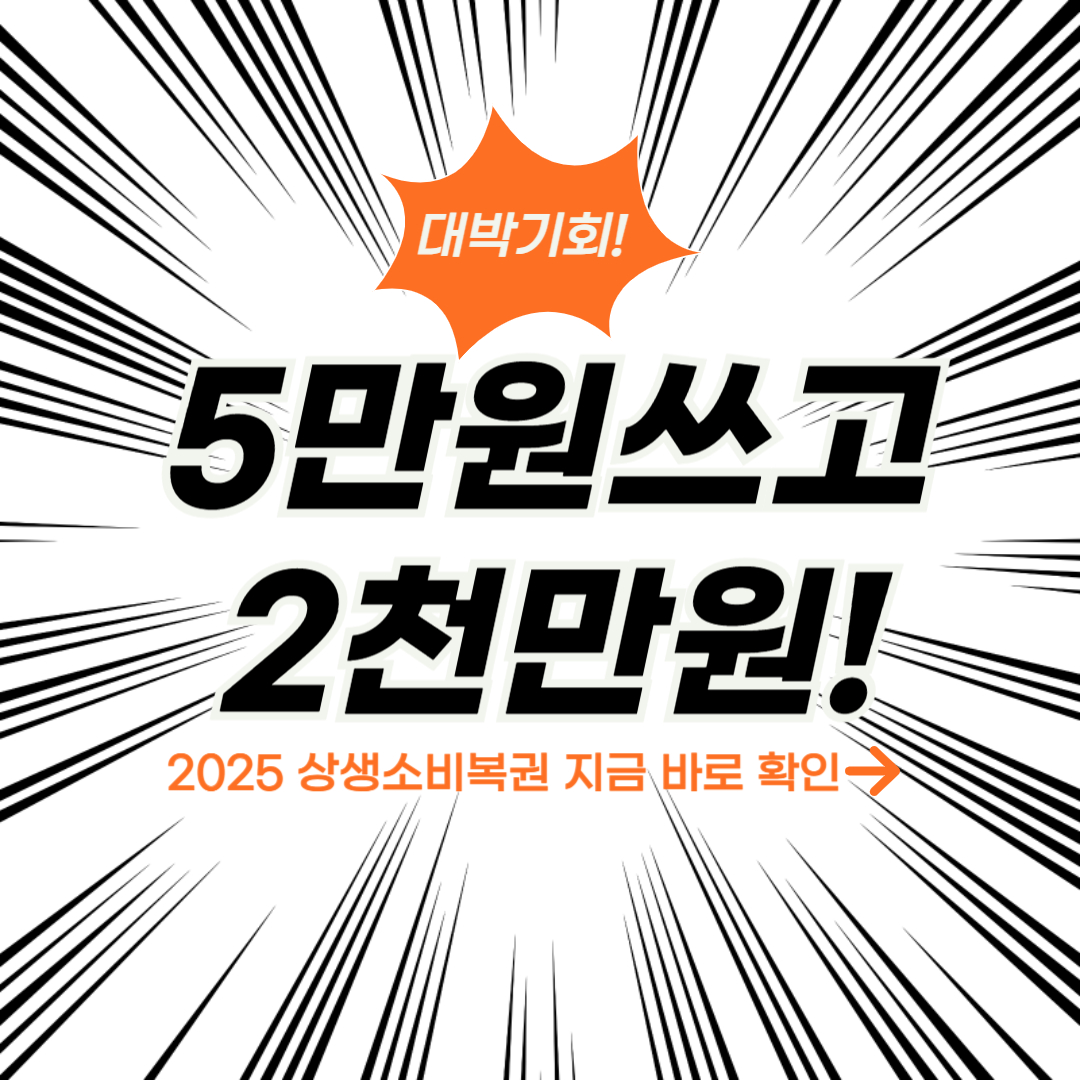 2025 상생소비복권 응모방법·당첨자 발표일·자동응모·카드결제 조건·당첨금 안내