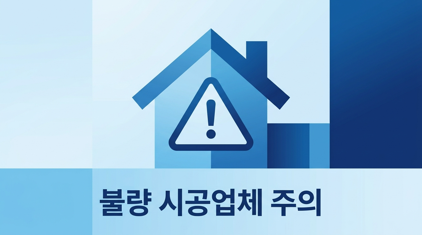 부실시공업체 주의 의미지