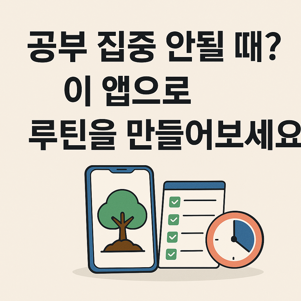 공부 집중 안될 때? 이 앱으로 루틴을 만들어보세요