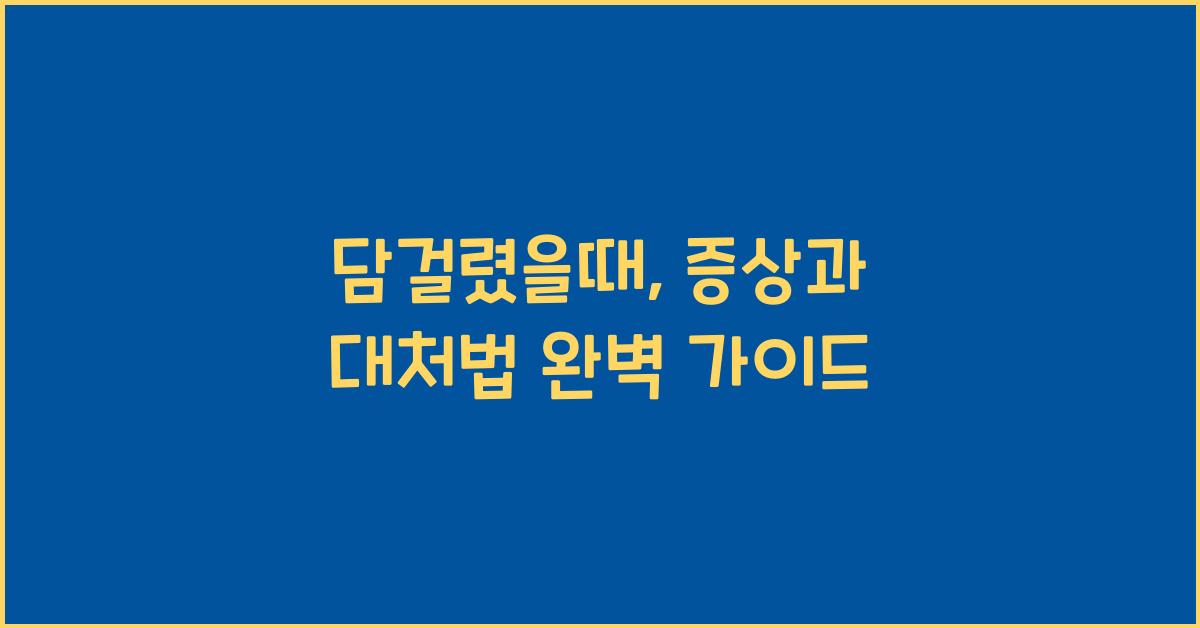 담걸렸을때