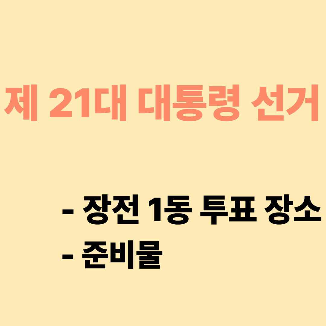 제 21대 대통령 투표 관련 사진