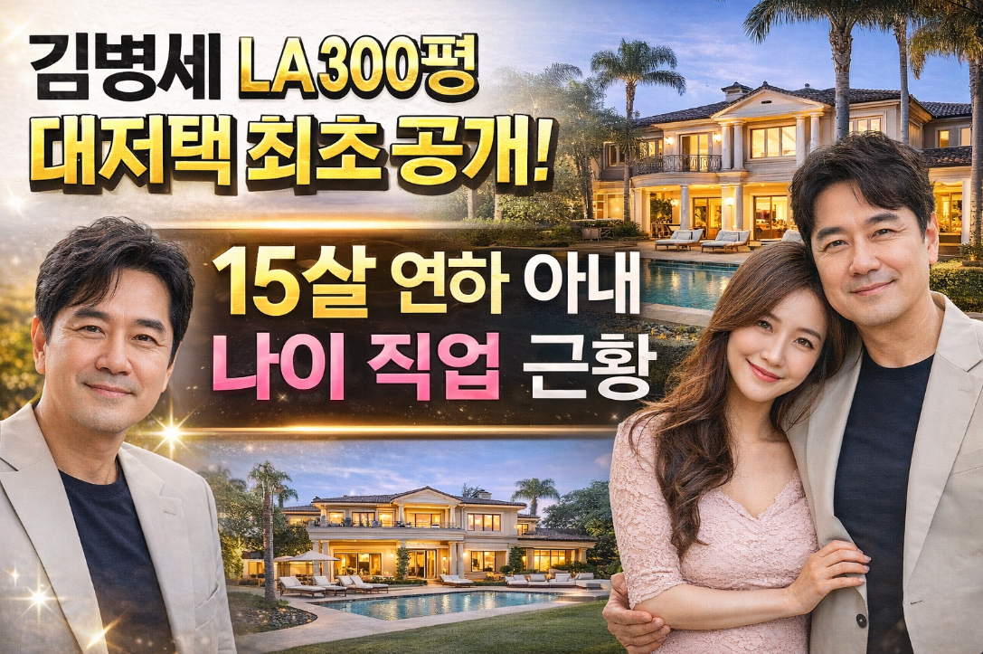 김병세 LA 대저택 공개, 15살 연하 아내 충격 근황