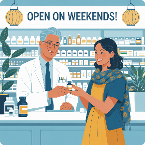 주말 문여는 약국 이미지