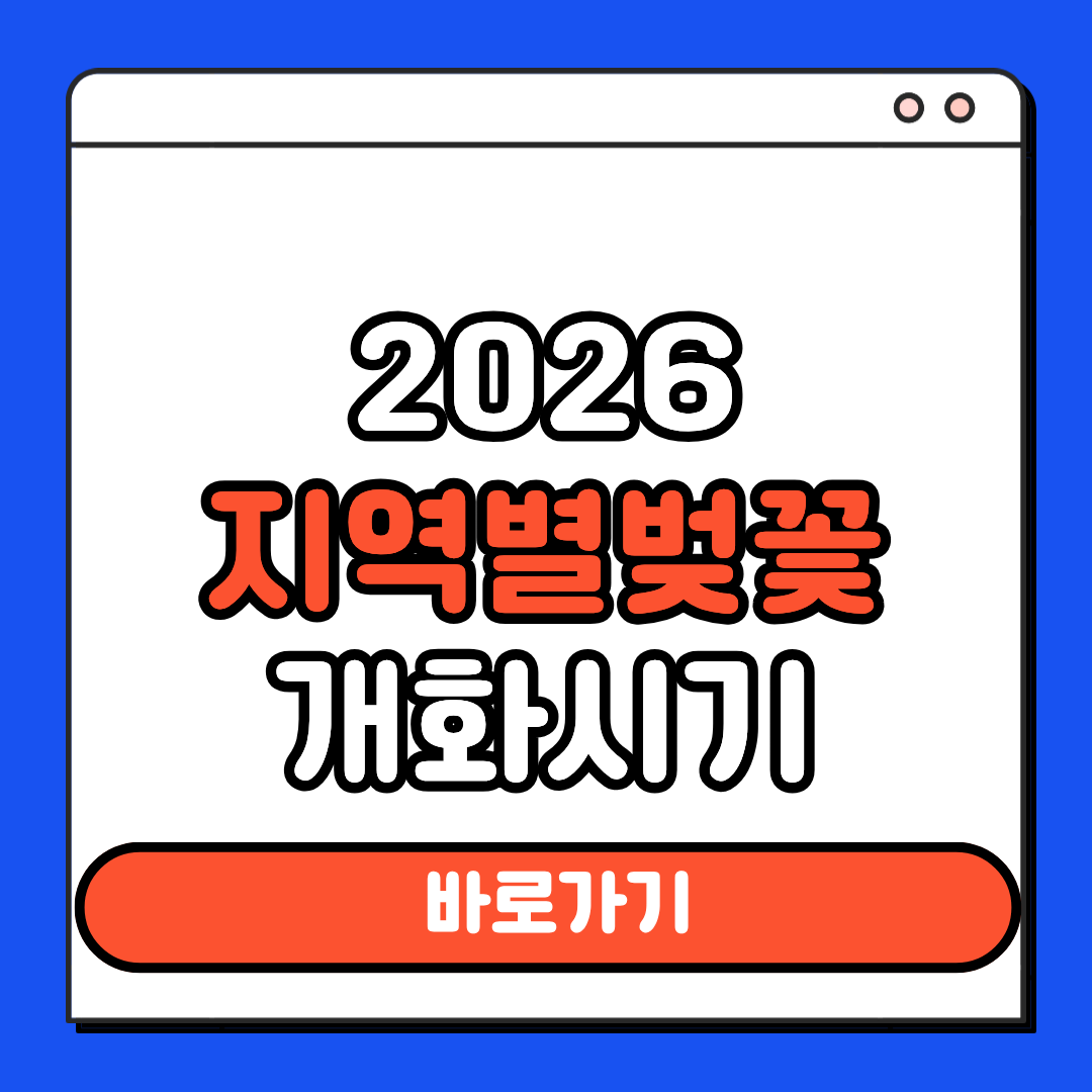 지역별 벚꽃 개화시기