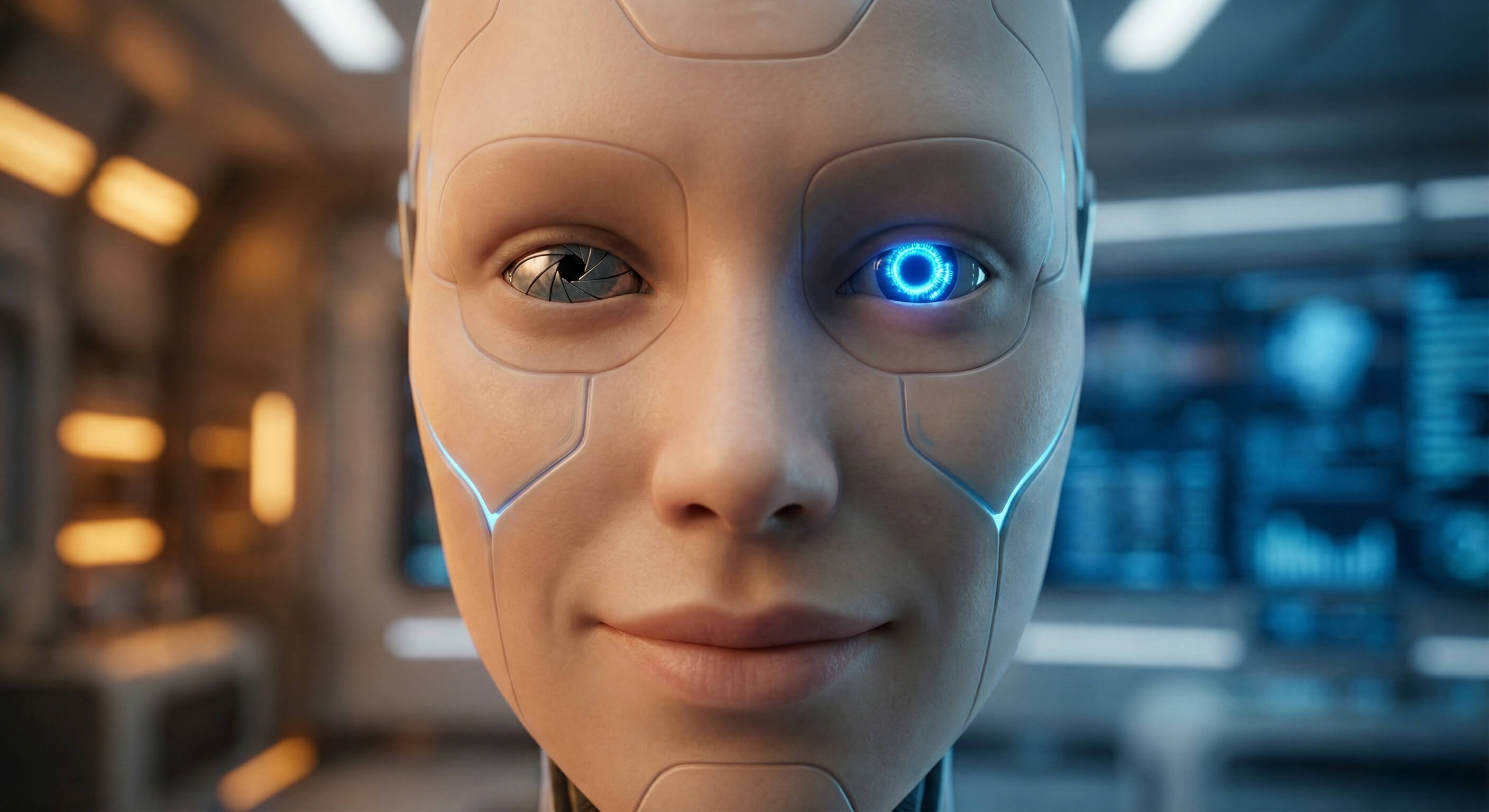 휴머노이드 얼굴의 눈 감정 표현 디자인: 동공 1~2mm 변화와 시선·눈꺼풀·눈썹 연동 기준