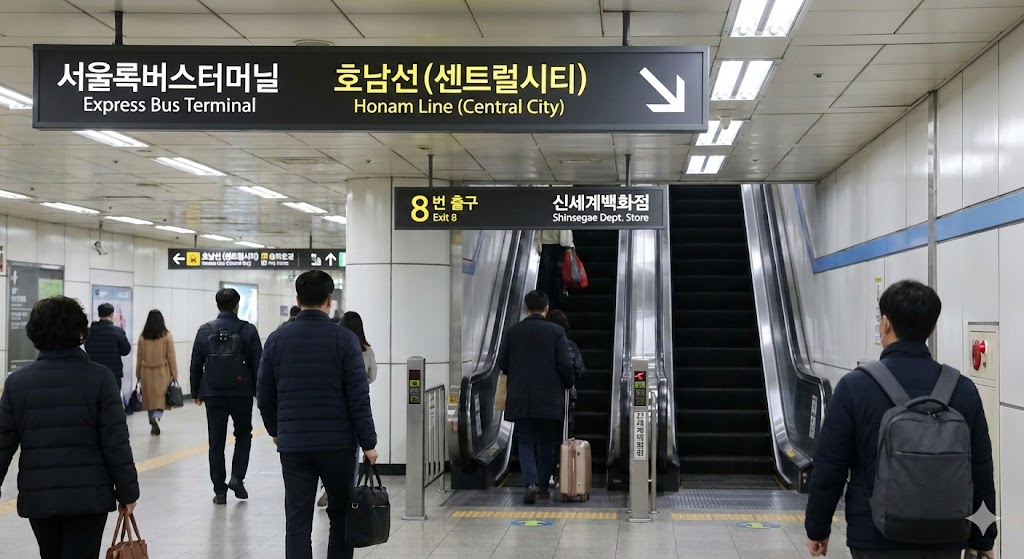 지하철에서 백화점/터미널 가는 최단 경로