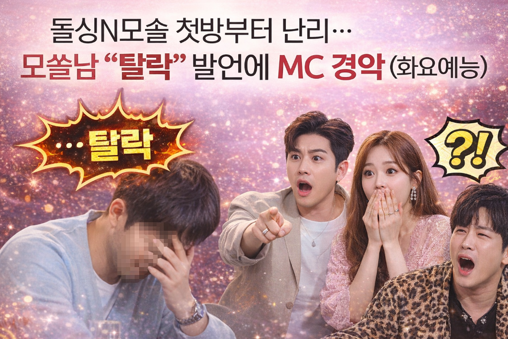 돌싱N모솔 첫방 모쏠남 "탈락" 발언, MC도 경악한 이유