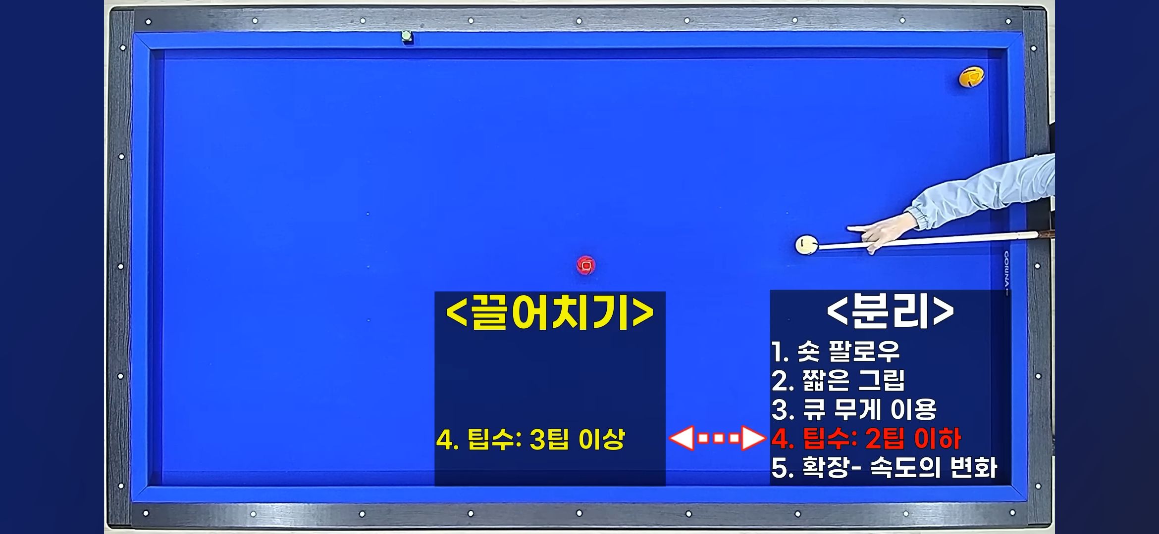 당구 분리 샷