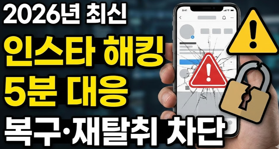 인스타그램 해킹 계정 도난 당했을 때 5분 내 해야 할 조치