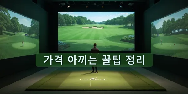 스크린골프 가격을 아끼기 위해 아침 할인 시간대 이용 중인 골퍼