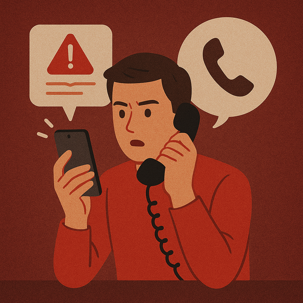 수상한 알림 확인 즉시 고객센터 문의