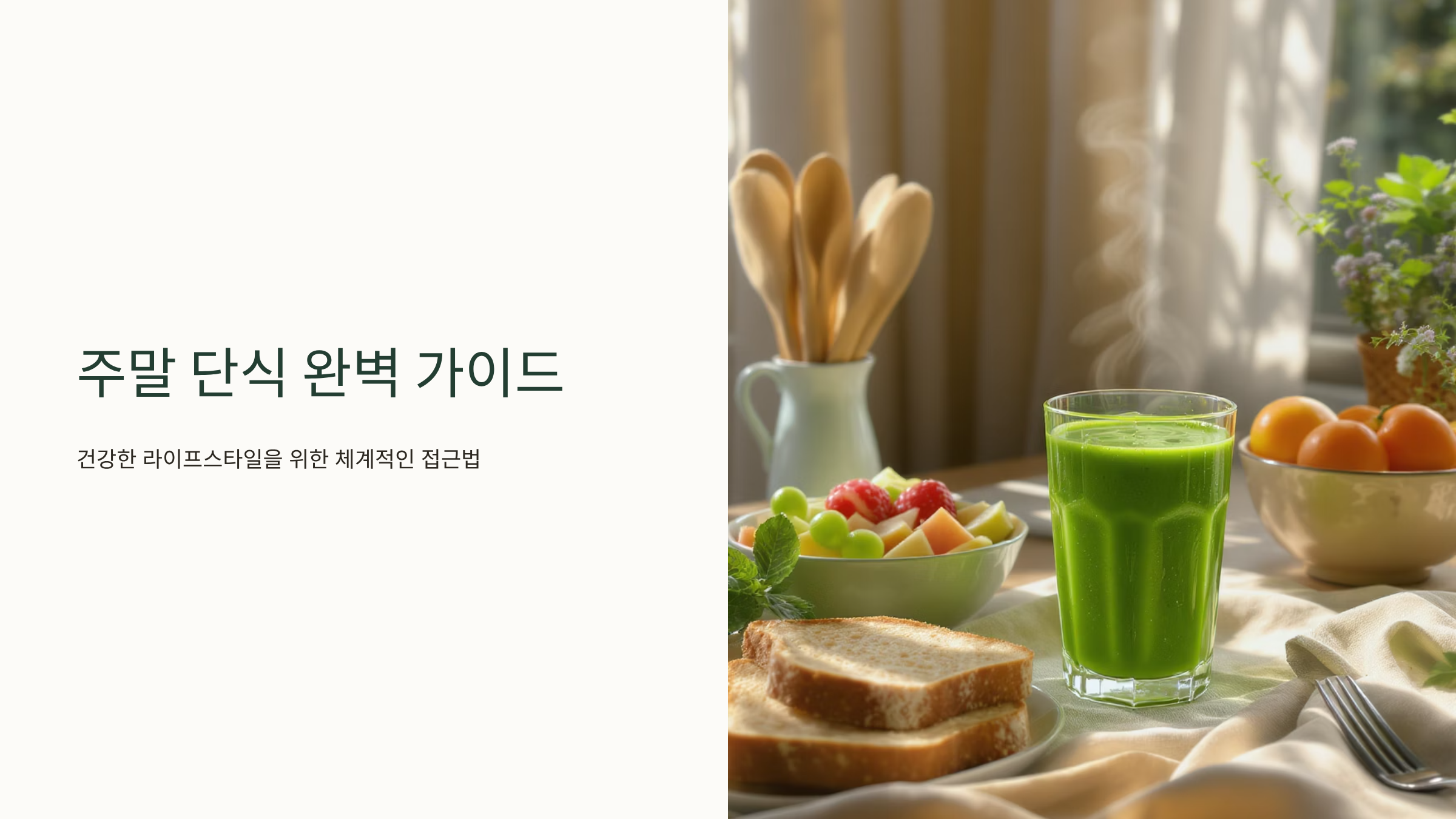 주말 단식으로 체중 감량 성공하기