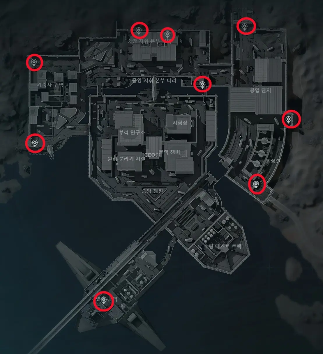 스페이스 시티 맵 초반 시작 위치