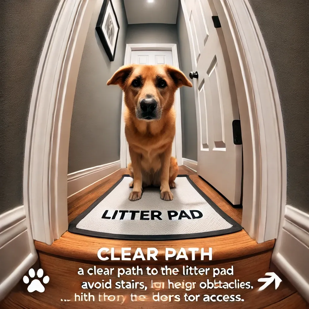 배변판과 급식 공간의 적절한 거리 유지