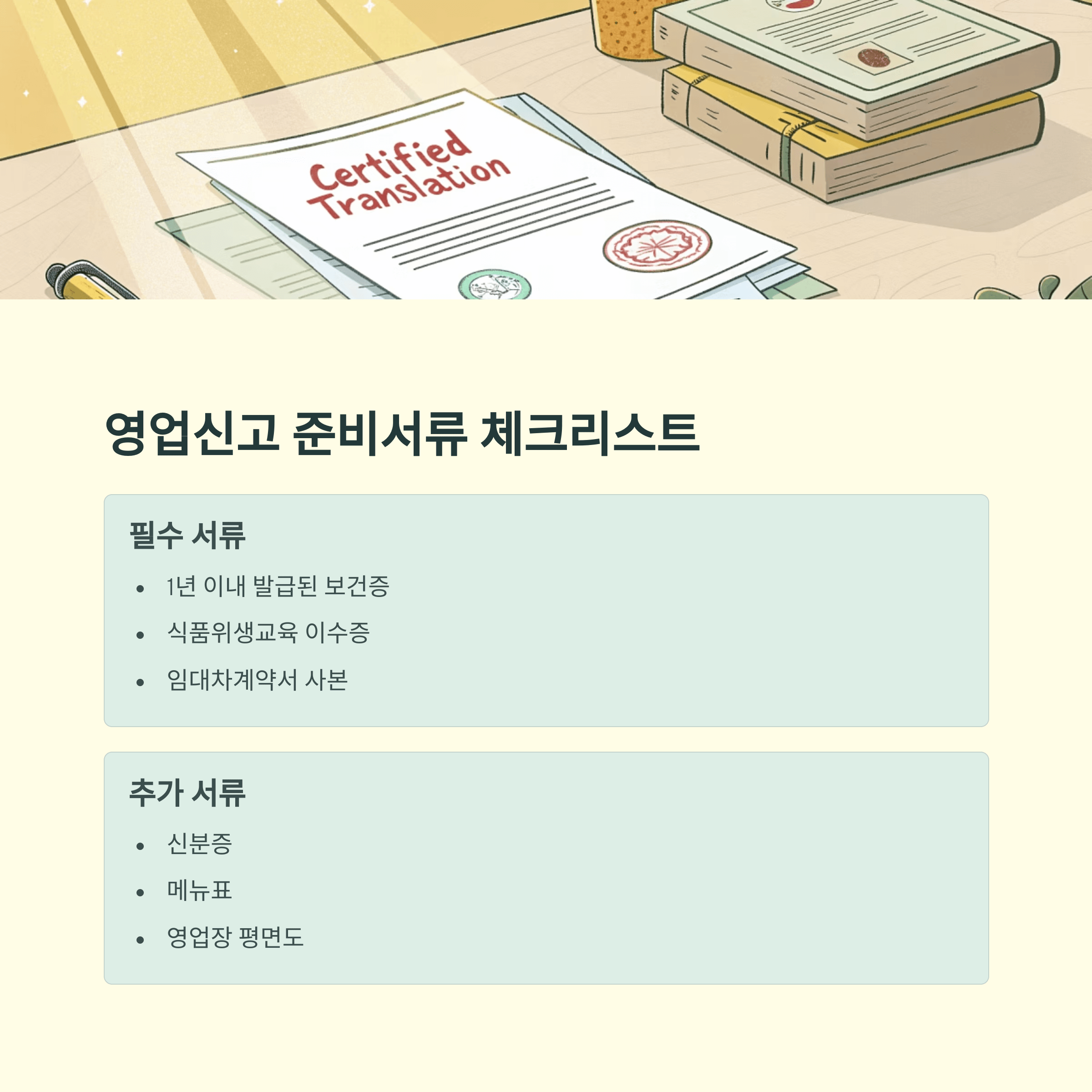 일반음식점 창업 사업자등록증 발급 방법