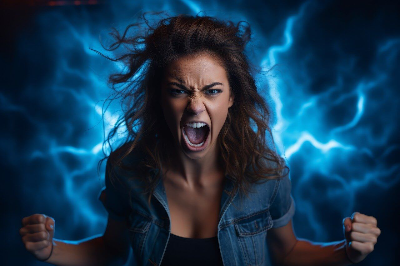 화난 여성