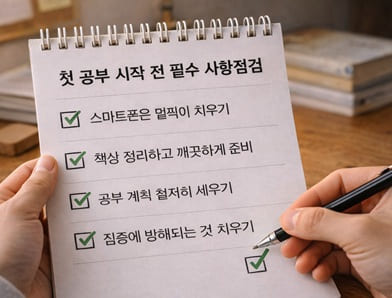 시험 전 점검 사항 사진