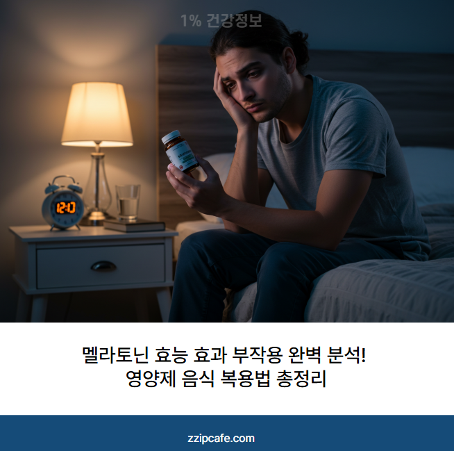 멜라토닌 효능 효과 부작용 완벽 분석! 영양제 음식 복용법 총정리