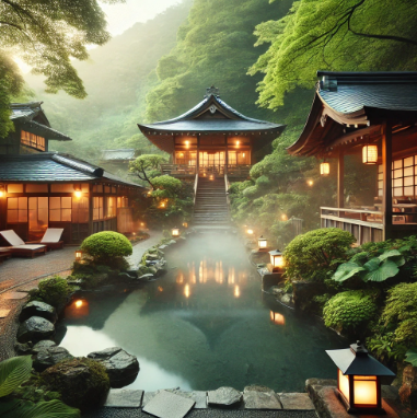 일본 온천 사진