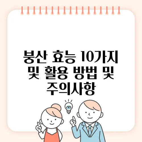 붕산 효능 10가지 및 활용 방법 및 주의사항
