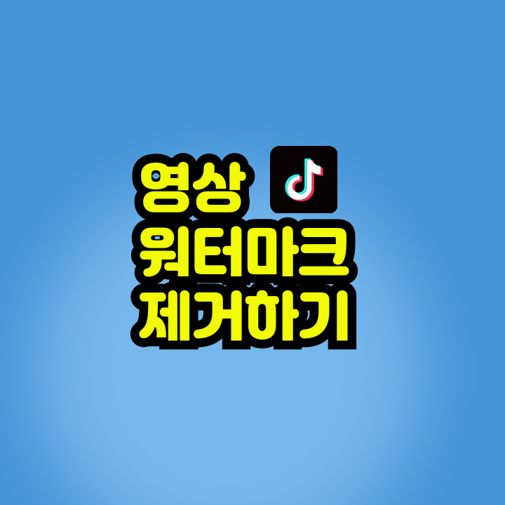 틱톡 워터마크 제거하기