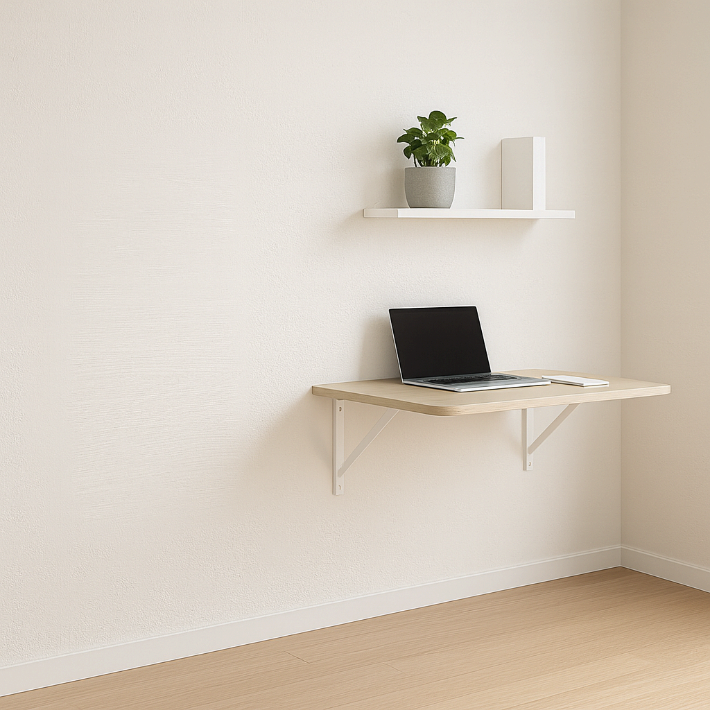 벽에 붙여 접을 수 있는 벽걸이형 접이식 책상