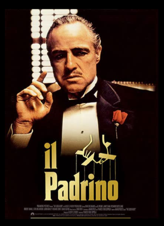 이 글에서 소개하고 있는 영화 '대부'의 포스터입니다.