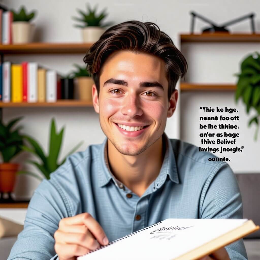 저축에 성공한 청년의 인터뷰 사진