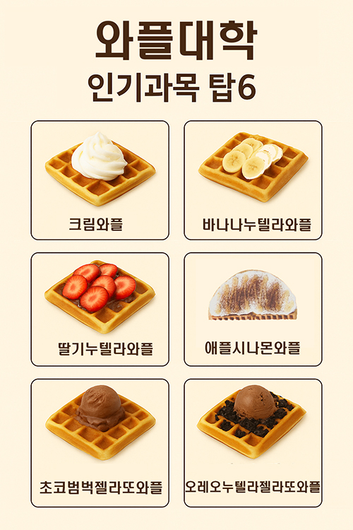 와플대학인기메뉴