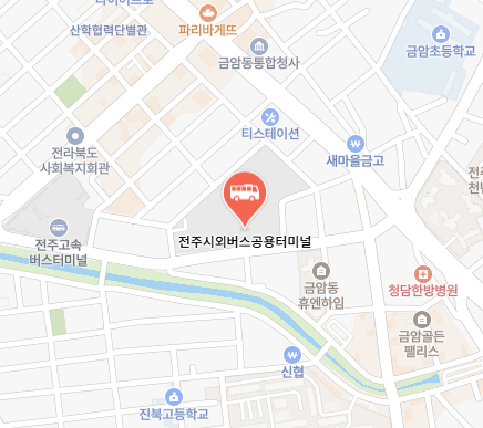 전주시외버스터미널 지도