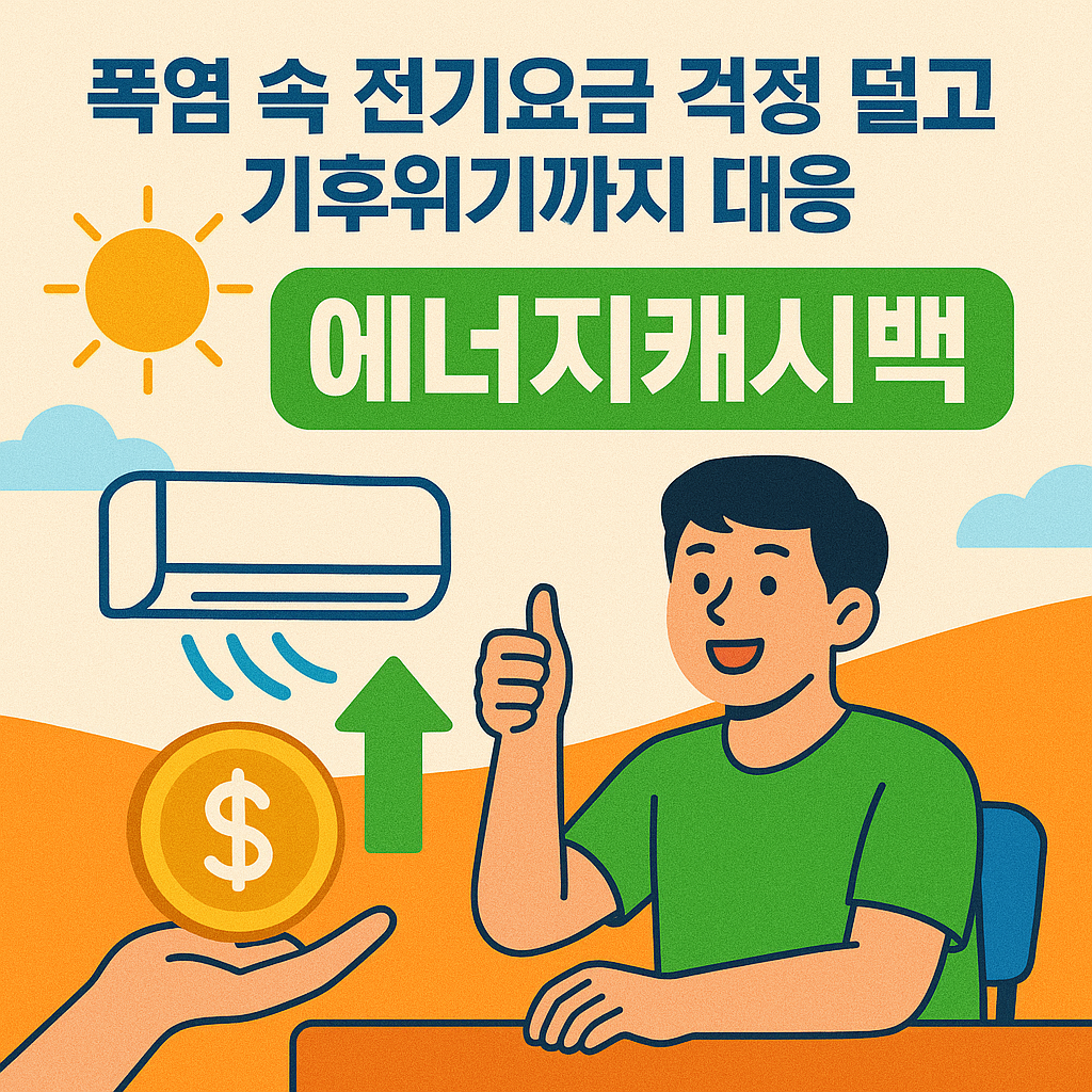 폭염 속 전기요금 걱정 덜고 기후위기까지 대응, '에너지캐시백'