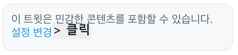 트위터 민감한 콘텐츠 해제 방법