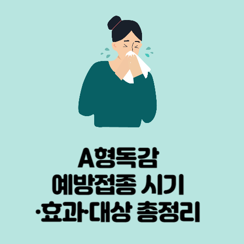 A형독감 예방접종 시기&middot;효과&middot;대상 총정리