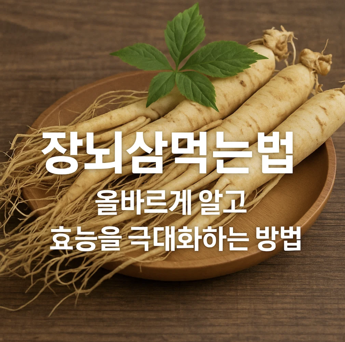 장뇌삼먹는법 올바르게 알고 효능을 극대화하는 방법