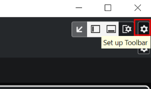 큐베이스 'Set up Toolbar' 설정 창