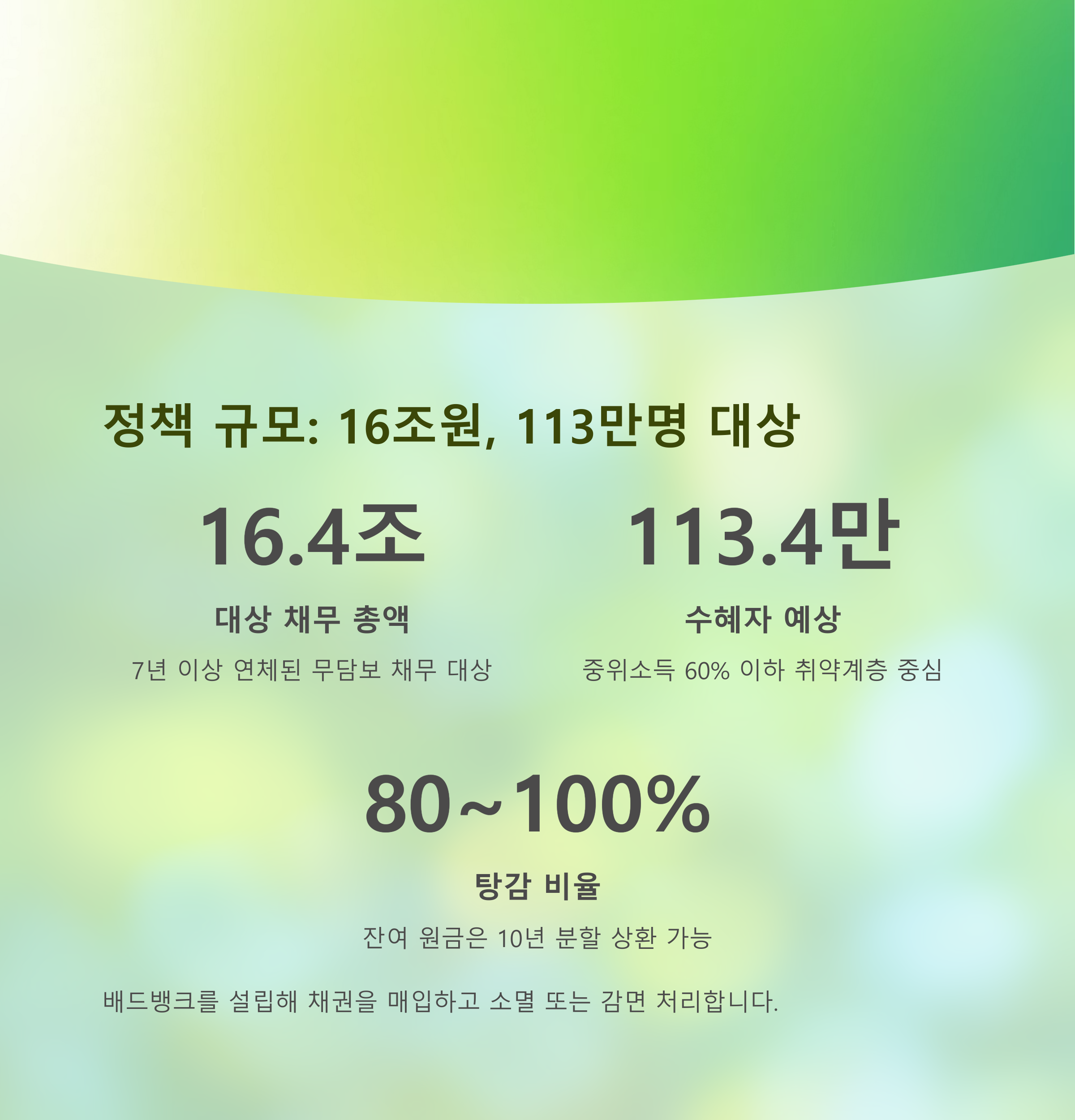 이재명 정부의 빚 탕감 정책
