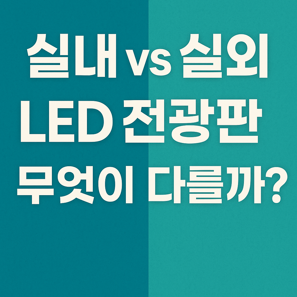 실내 vs 실외 LED 전광판