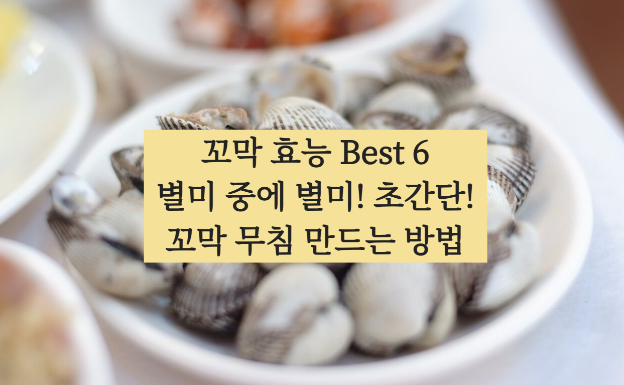 꼬막 효능, 꼬막 양념장, 꼬막무침 만들기