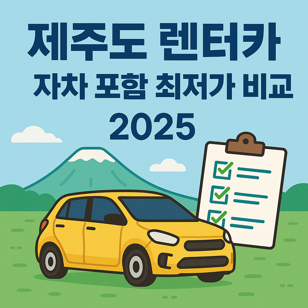 제주도 렌터카 자차 포함 최저가 비교 (2025 최신 요금표)