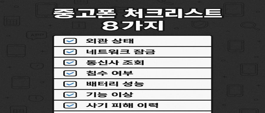 중고폰 구매 전 꼭 확인해야 할 핵심 8가지