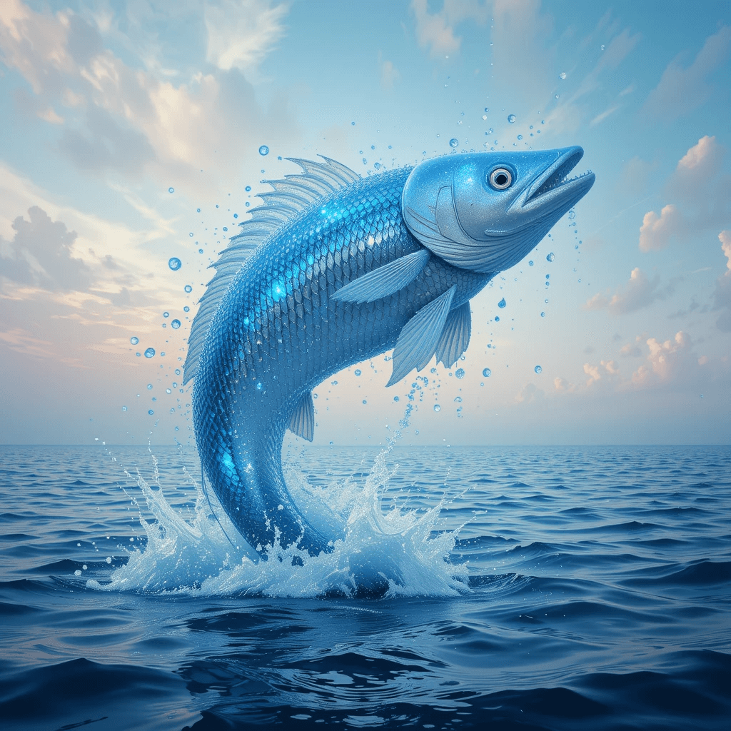 대박 태몽의 대표 꿈 홍보 포스터로 큰물고기 꿈입니다.