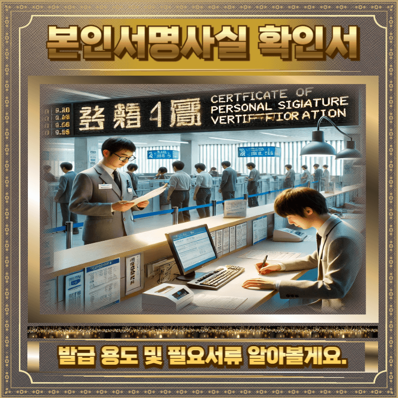 본인서명사실확인서