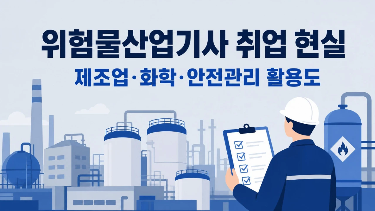 위험물산업기사 취업 현실과 제조업 화학 안전관리 활용도를 정리한 대표 이미지