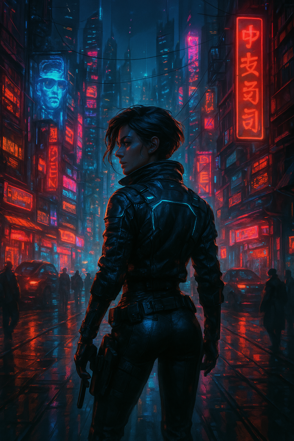 사이버펑크 SF 영화 사진