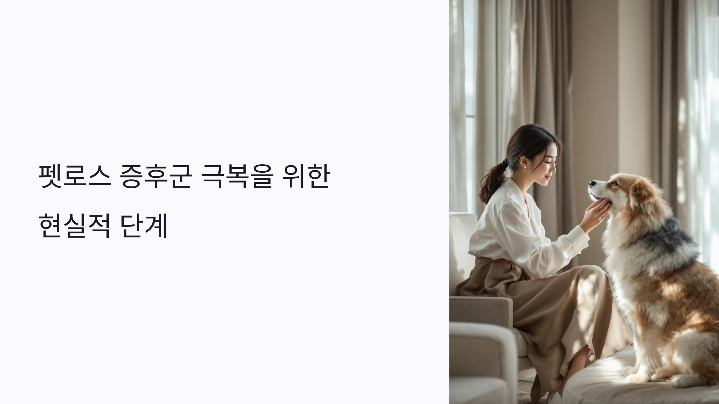 펫로스 증후군 극복을 위한 현실적 단계: 반려동물 이별 후 치유하는 6가지 방법