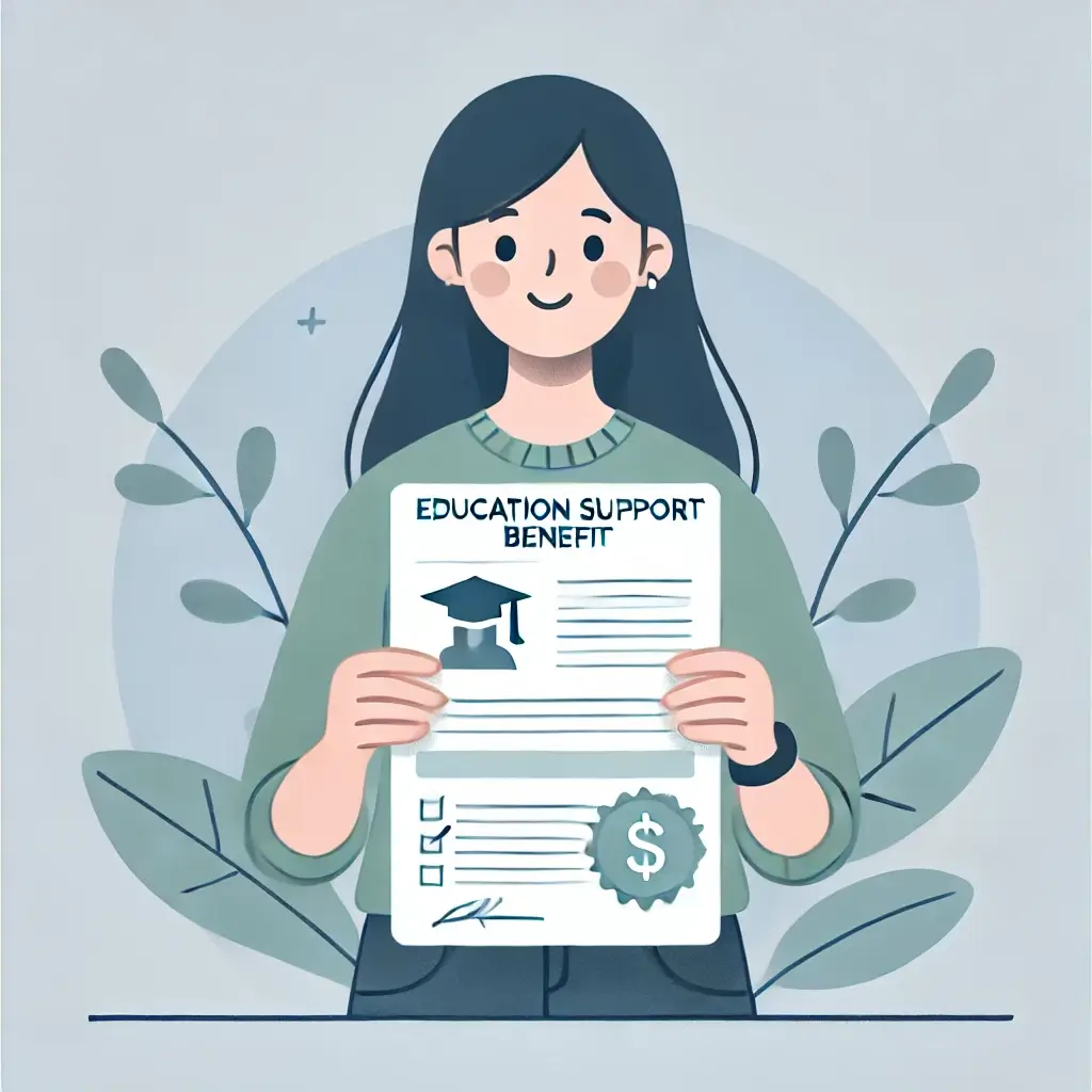 교육 지원금을 받는 학생의 모습