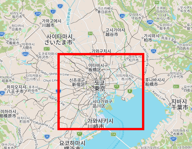 일본지도 한글판 한눈에 보기