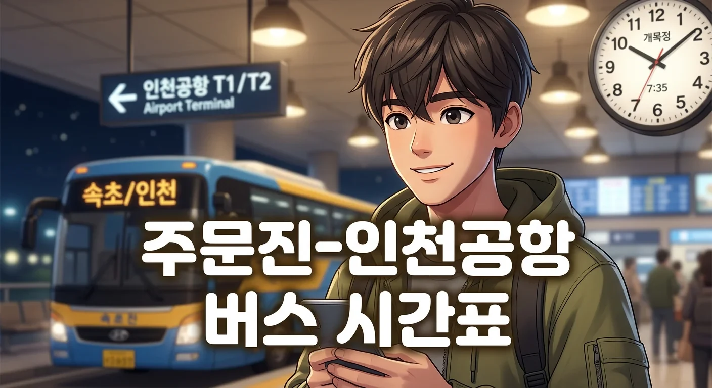 주문진-인천공항 버스 시간표 (2026 신설): 첫차·막차, 요금, 예매 방법