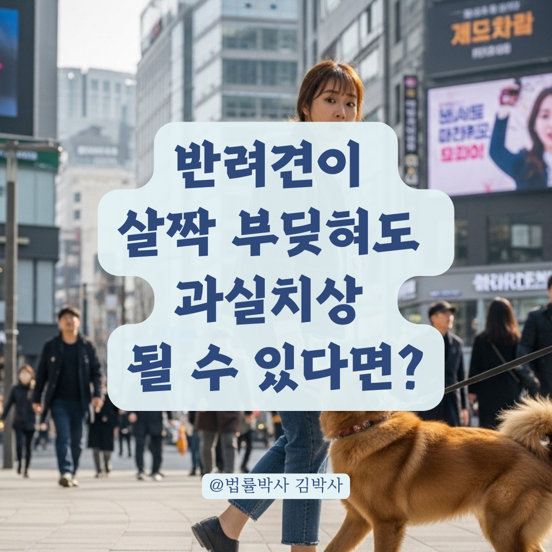 반려견이 살짝 부딪혔을 뿐인데&hellip; 과실치상 성립 여부와 대응법 총정리.